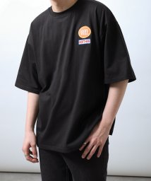 ZIP FIVE/TC度詰め天竺ワッペン付半袖ビッグシルエットTシャツ/505335624