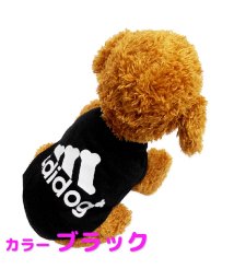 mowmow(マウマウ)/ペット用品 犬服 アディドッグ タンクトップ かわいい 夏用 adidog Ｔシャツ/ブラック