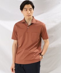 TAKEO KIKUCHI(タケオキクチ)/ボックスジャカード ポロシャツ/キャメル（041）