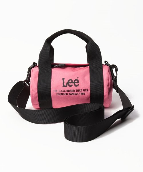 Lee(Lee)/【Lee/リー】ワンポイントロゴ シンプルデザイン ボストンショルダーバッグ/定番/アメカジ/ユニセックス/ピンク
