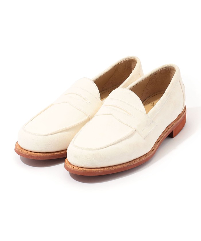 【別注】SANDERS BUTT SEAM LOAFER ホワイトバックス ローファー