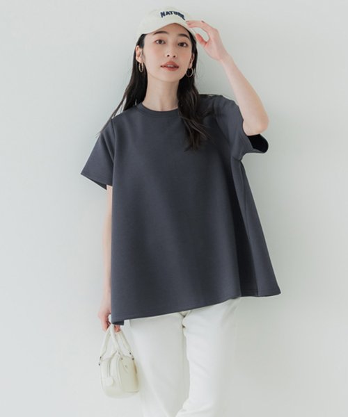 coca(コカ)/【新感覚】ダンボールAラインカットソー（半袖スウェット/Tシャツ/もっちり/スウェット/coca）/CHARCOAL