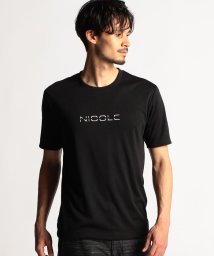 NICOLE CLUB FOR MEN(ニコルクラブフォーメン)/ロゴ刺繍半袖Ｔシャツ/49ブラック