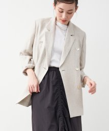 MICA&DEAL(マイカアンドディール)/linen double jacket/BEIGE