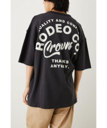 RODEO CROWNS WIDE BOWL(ロデオクラウンズワイドボウル)/メンズ　ロゴアイコン ニット ドッキング Tシャツ/BLK