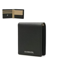 KANGOL(KANGOL)/カンゴール 二つ折り財布 KANGOL bolton 札入れ 二つ折り コンパクト 本革 カード収納 小銭入れあり バイカラー シンプル 250－10152/ブラック