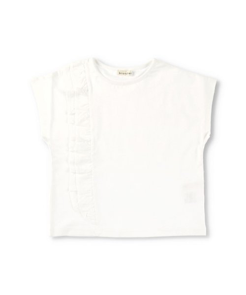 BRANSHES(ブランシェス)/【WEB限定】Wフリル半袖Tシャツ/オフホワイト