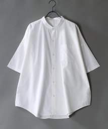 SITRY(SITRY)/【SITRY】オーバーサイズ ドロップショルダー ブロードバンドカラー 半袖シャツ メンズ/ホワイト