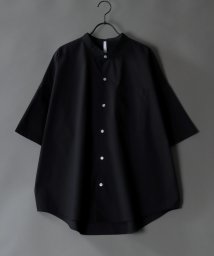 SITRY(SITRY)/【SITRY】オーバーサイズ ドロップショルダー ブロードバンドカラー 半袖シャツ メンズ/ブラック
