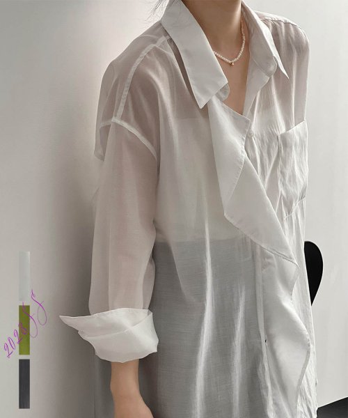 セール】Sheer Frill Blouse 23047 シアーフリルブラウス シアーブラウス ブラウス シアーシャツ トップス 日焼け防止(505327682) アルゴトウキョウ(ARGO TOKYO) MAGASEEK SHEER FRILL ブラウス