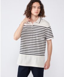 TOMMY HILFIGER(トミーヒルフィガー)/PLACED STRIPE POLO/ホワイト