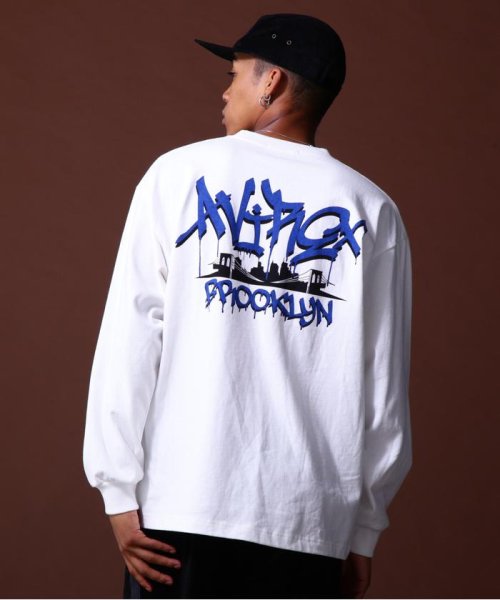 AVIREX(AVIREX)/《COLLECTION》TAGGING BROOKLYN L/S T－SHIRT/ホワイト