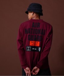AVIREX(AVIREX)/《COLLECTION》AIR NATIONAL GUARD PATCH & PRINT L/バーガンディ5