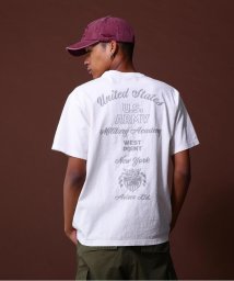 AVIREX(AVIREX)/《COLLECTION》WEST POINT EMBROIDERY FADE WASH T－SHIRT /ウェストポイント エンブロイダリー/オフホワイト3