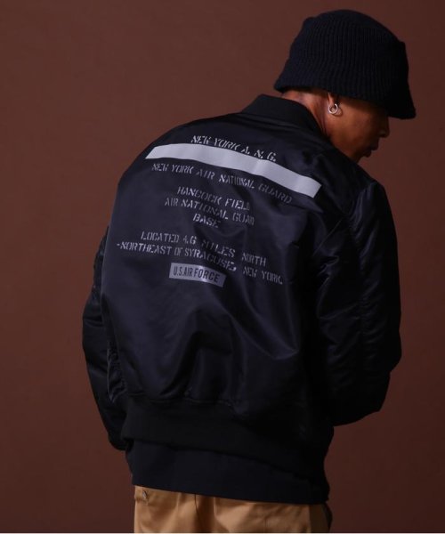 AVIREX(AVIREX)/《COLLECTION》REFLECT STENCIL MA－1 FLIGHT JACKET /ブラック