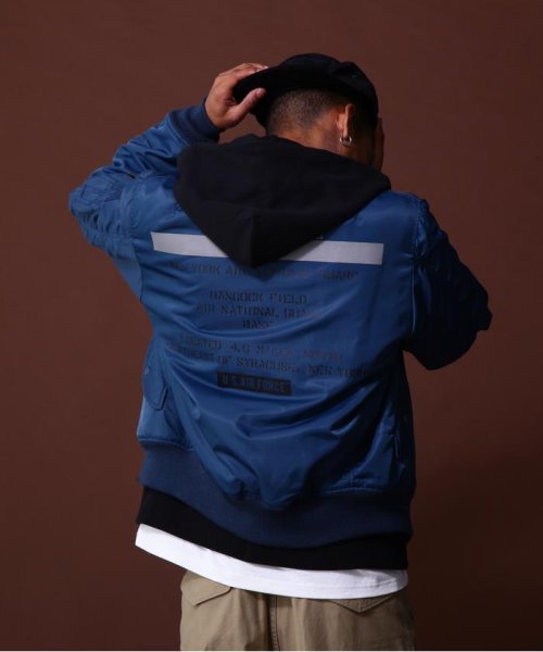 AVIREX(AVIREX)/《COLLECTION》REFLECT STENCIL MA－1 FLIGHT JACKET /ブルー