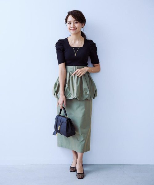 セール】《曽田茉莉江コラボ》2WAYバルーンタイトスカート(505339515  