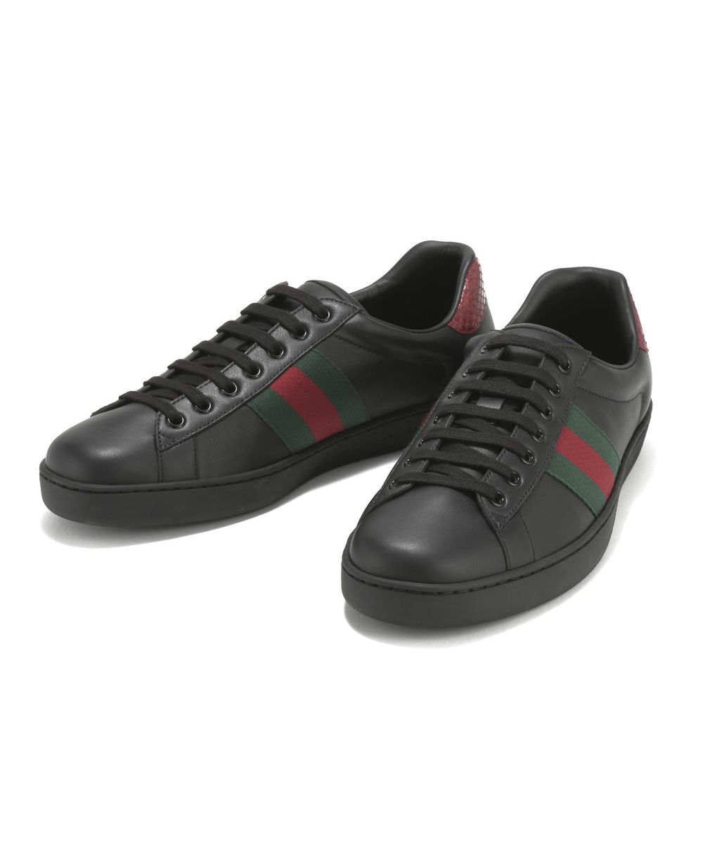 【GUCCI】 グッチ GUCCI スニーカー メンズ エース シューズ 386750-02JR0 ラグジュアリー ブランド イタリア ランニング スポーツ ホワイト 白 カジ メンズ ブラック 27.0cm ユーストリーム スニーカー シューズ