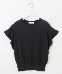anySiS(エニィ　スィス)/【美人百花6月号掲載】フレンチスリーブニット Tシャツ/ブラック