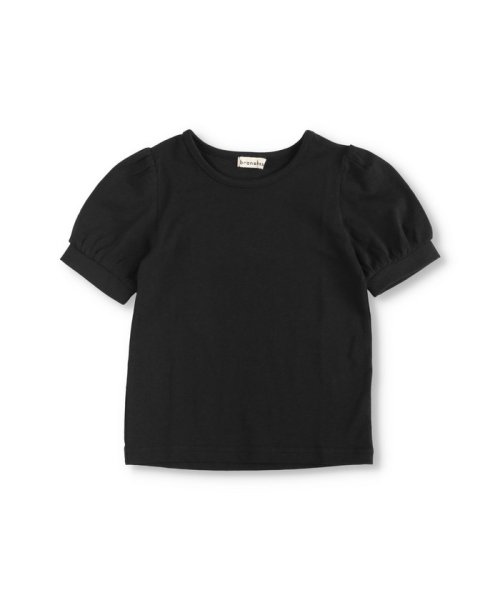BRANSHES(ブランシェス)/【WEB限定】パフスリーブ5分袖Tシャツ/ブラック