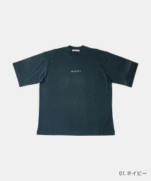 MARNI(マルニ)/マルニ MARNI HUMU0223P1 USCS87 Tシャツ メンズ レディース トップス 半袖 ロゴ カットソー 白 カジュアル クルーネック シンプル /ネイビー