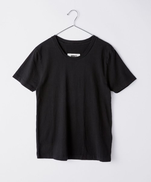 MM6 Maison Margiela(MM６　メゾンマルジェラ)/エムエム6 MM6 S52GC0189 S24405 Tシャツ レディース メゾンマルジェラ 半袖 カットソー パックT Vネック ラウンドネック カジュアル /ブラック系1