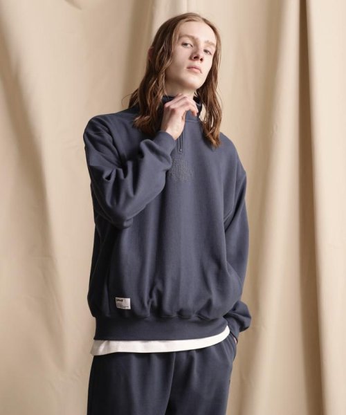 Schott(ショット)/HALF ZIP SWEAT/ハーフジップスウェット/ネイビー