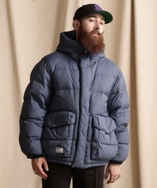 Schott(ショット)/TOP TIRE HOODED DOWN JACKET/トップティア フードダウンジャケット/ネイビー