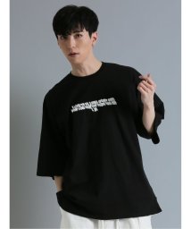 semanticdesign(セマンティックデザイン)/発泡プリント ドルマン半袖BIG 半袖 メンズ Tシャツ カットソー カジュアル インナー ビジネス ギフト プレゼント/ブラック