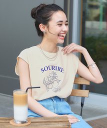 titivate/フレンチスリーブプリントTシャツ/505341587