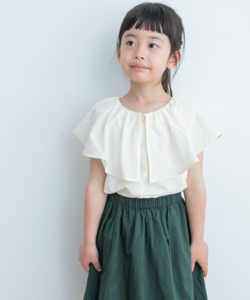 URBAN RESEARCH DOORS（Kids）(アーバンリサーチドアーズ（キッズ）)/2WAYフリルブラウス(KIDS)/IVORY