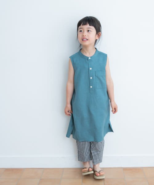 URBAN RESEARCH DOORS（Kids）(アーバンリサーチドアーズ（キッズ）)/リネンレーヨンノースリーブワンピース(KIDS)/BLUE