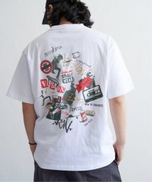 VENCE　EXCHANGE(ヴァンス　エクスチェンジ)/VISION STREET WEAR ヴィジョンストリートウェア マルチスケーターフォトTシャツ/ホワイト