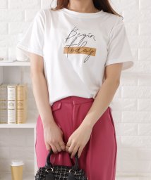 Lace Ladies/筆記ロゴ半袖Tシャツ/505328419