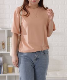 Lace Ladies(レースレディース)/【選べるネックライン】ゆるシルエット半袖カラーTシャツ/ピンク系1