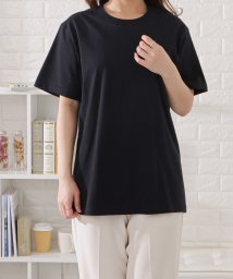 Lace Ladies(レースレディース)/ミニマル半袖カラーTシャツ/ブラック