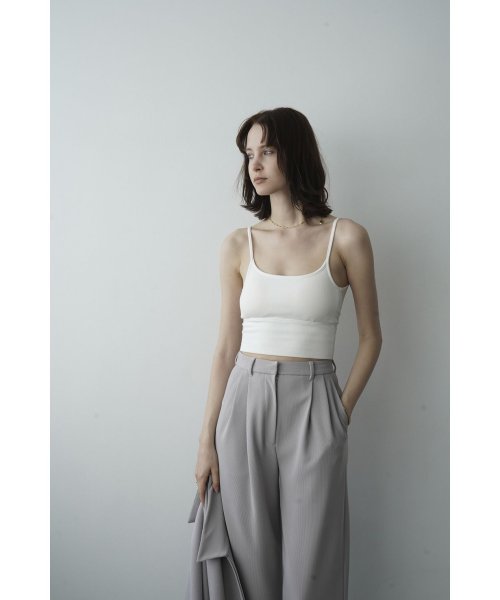 CLANE(クラネ)/BACK STRAIGHT LINE BRA TOPS/WHITE