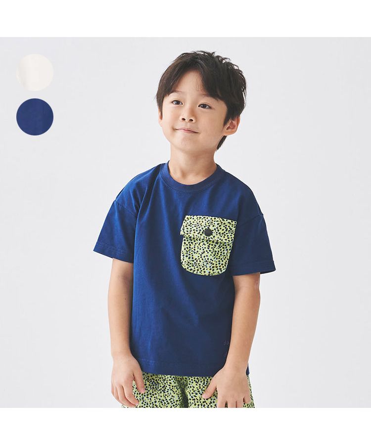 【子供服】 Daddy Oh Daddy (ダディオダディ) ヒョウ柄ポケット付き半袖Ｔシャツ 80cm～140cm V30826