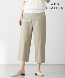 J.PRESS LADIES/【WEB限定カラーあり・セットアップ対応・洗える・撥水・防汚】コットンFITTYシャーク ワイド アンクル パンツ/505344440