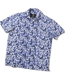 Men's Bigi(メンズビギ)/【ZOY別注】カノコカモフラージュ柄ポロシャツ/ブルー系