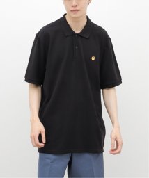 417 EDIFICE(フォーワンセブン　エディフィス)/【Carhartt WIP / カーハート ダブリューアイピー】S/S CHASE PIQUE ポロ/ブラック