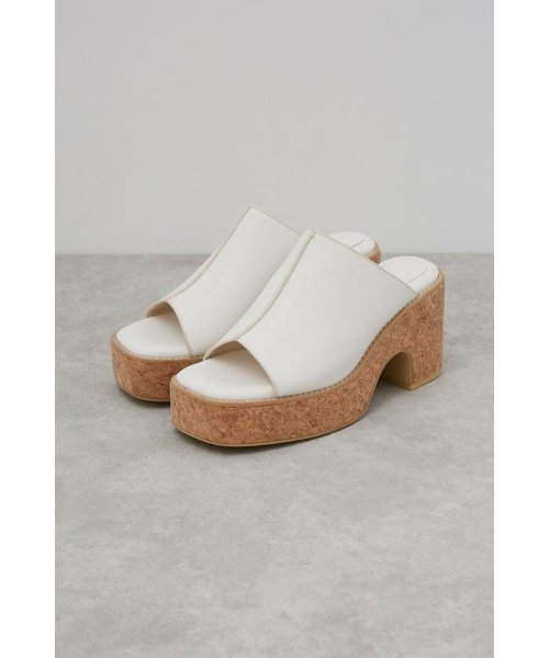 AZUL by moussy(アズールバイマウジー)/CENTER SEAM CORK WEDGE SANDALS/IVOY3