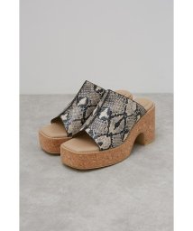 AZUL by moussy(アズールバイマウジー)/CENTER SEAM CORK WEDGE SANDALS/柄GRY5