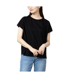 MAC HOUSE(women)(マックハウス（レディース）)/NAVY ネイビー SARARI 冷感フレンチスリーブTシャツ MH836－717/ブラック