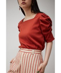 AZUL by moussy/2WAY GATHER SLEEVE RIB TOPS/505345200