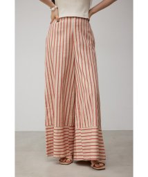 AZUL by moussy(アズールバイマウジー)/CONTRAST BORDER WIDE PANTS/柄RED5