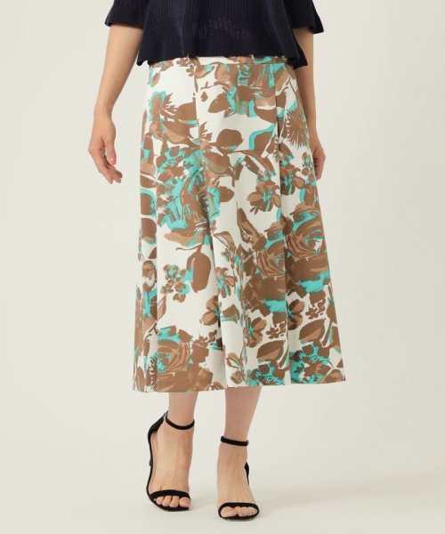 セール】【80周年記念アイテム】フラワープリント スカート(505312474  