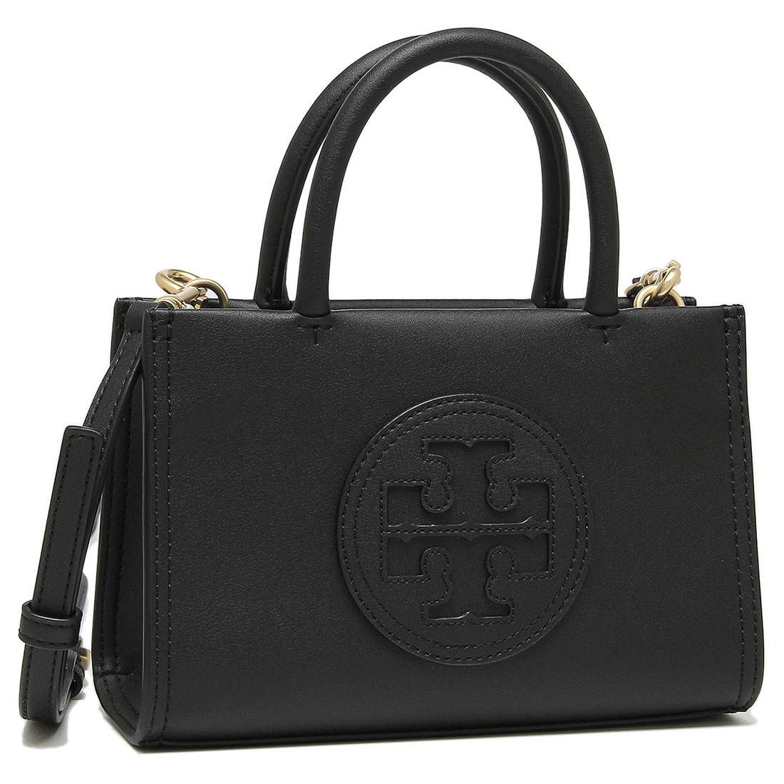 【極美品】トリーバーチ エラ トートバッグ レザー 肩掛け A4可 黒 デカロゴ Tory Burch - 【未使用級】トリーバーチ エラ トートバッグ