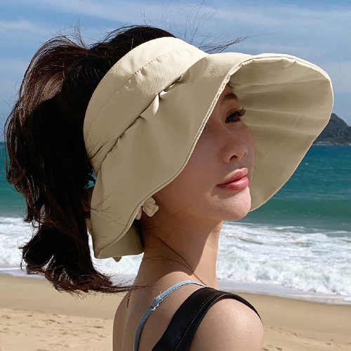 miniministore(ミニミニストア)/サンバイザー 小顔 UV対策帽子 韓国/ライトベージュ