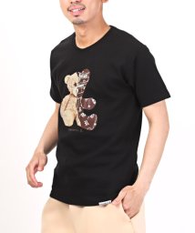 LUXSTYLE/Hollywood rich.&(ハリウッドリッチ)パンクベアフォトプリントTシャツ/Tシャツ メンズ 半袖 プリント パンク ロゴ/505345901